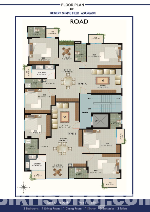 1650 SFT Luxury Apartment Sale At Agargaon, 60 Feet